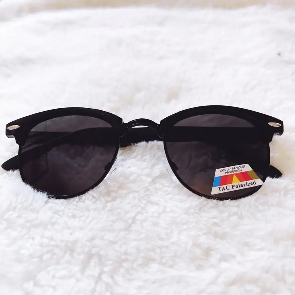 Theo Black Sleek Modern Sunglasses
